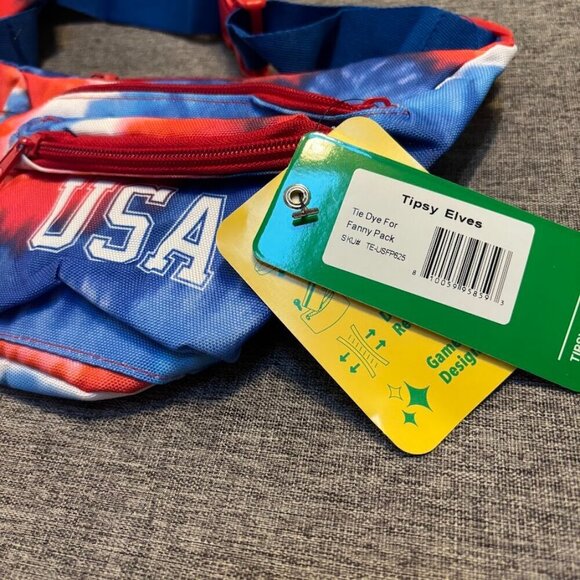 Tipsy Elves American Flag Fanny Pack with Drink Holder - Picture 5 of 7